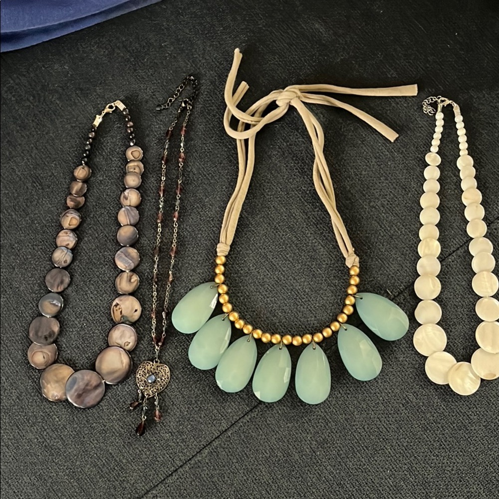 Set of 4 Beaded Necklaces